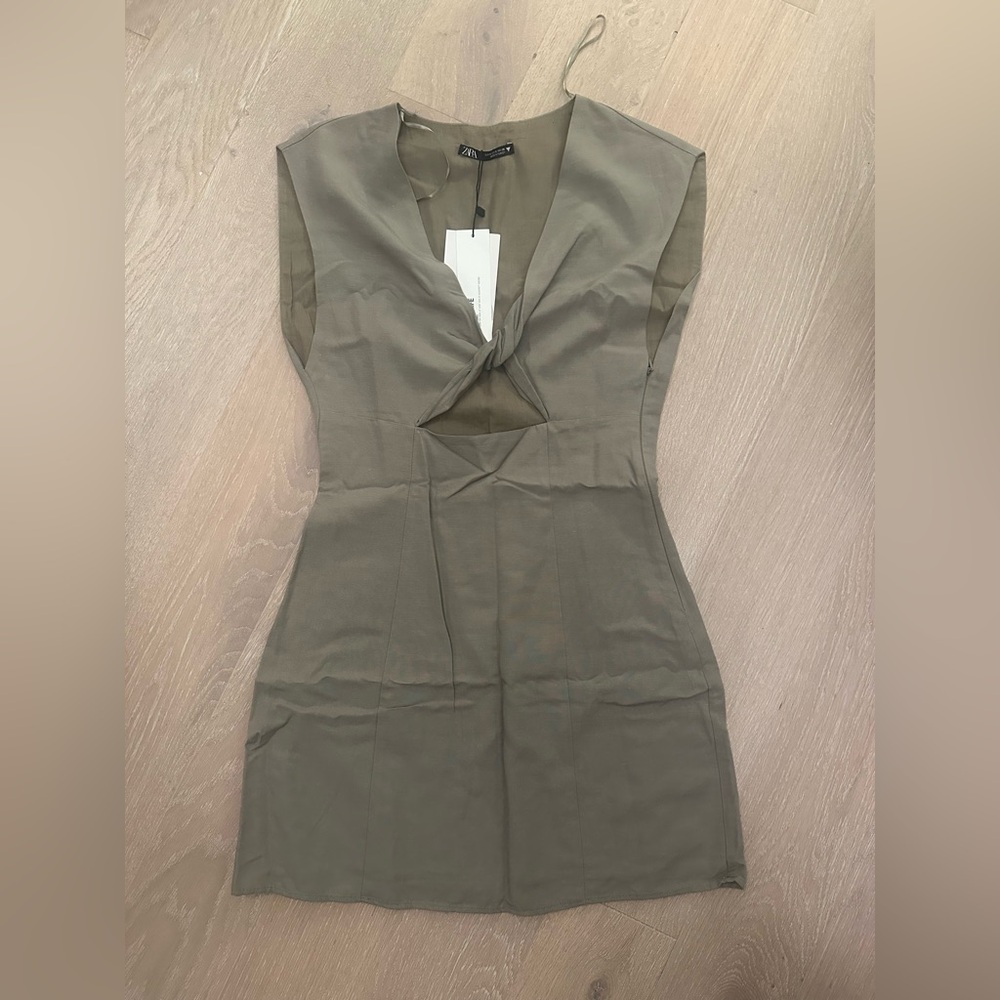 Zara Olive/Khaki Mini Dress